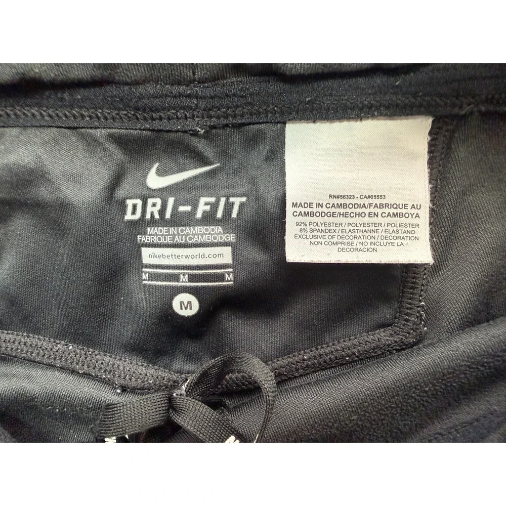 Nike Dri-FIT Running Tights Black Reflective Dot Zip Ankle | Women's Medium